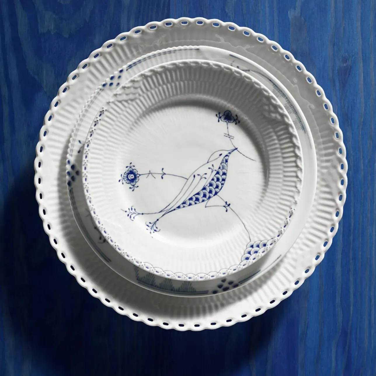 Eksklusive Steldele|Blå Elements*Royal Copenhagen Blå Elements tallerken, 22 cm