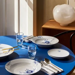 Blå Mega Riflet|Dybe Tallerkener*Royal Copenhagen Blå Mega Riflet dyb tallerken, 27 cm
