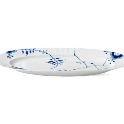 Blå Mega Riflet|Fade*Royal Copenhagen Blå Mega Riflet fad, 60 cm