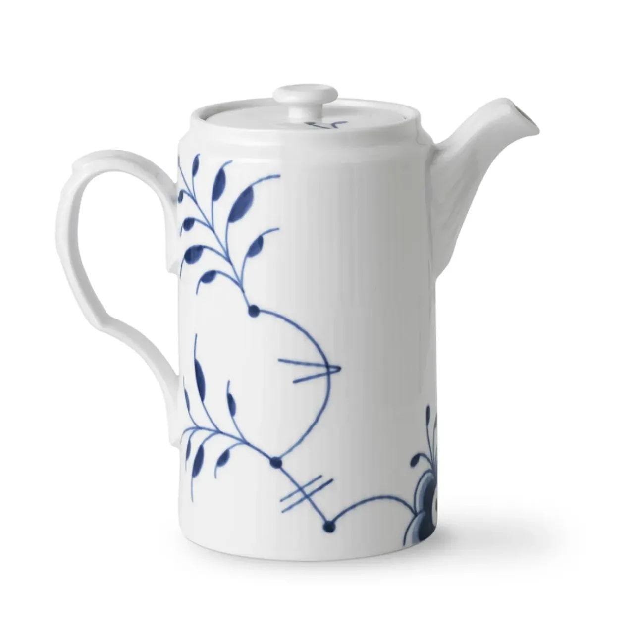 Blå Mega Riflet|Kander*Royal Copenhagen Blå Mega Riflet kande med låg, 1,1 l