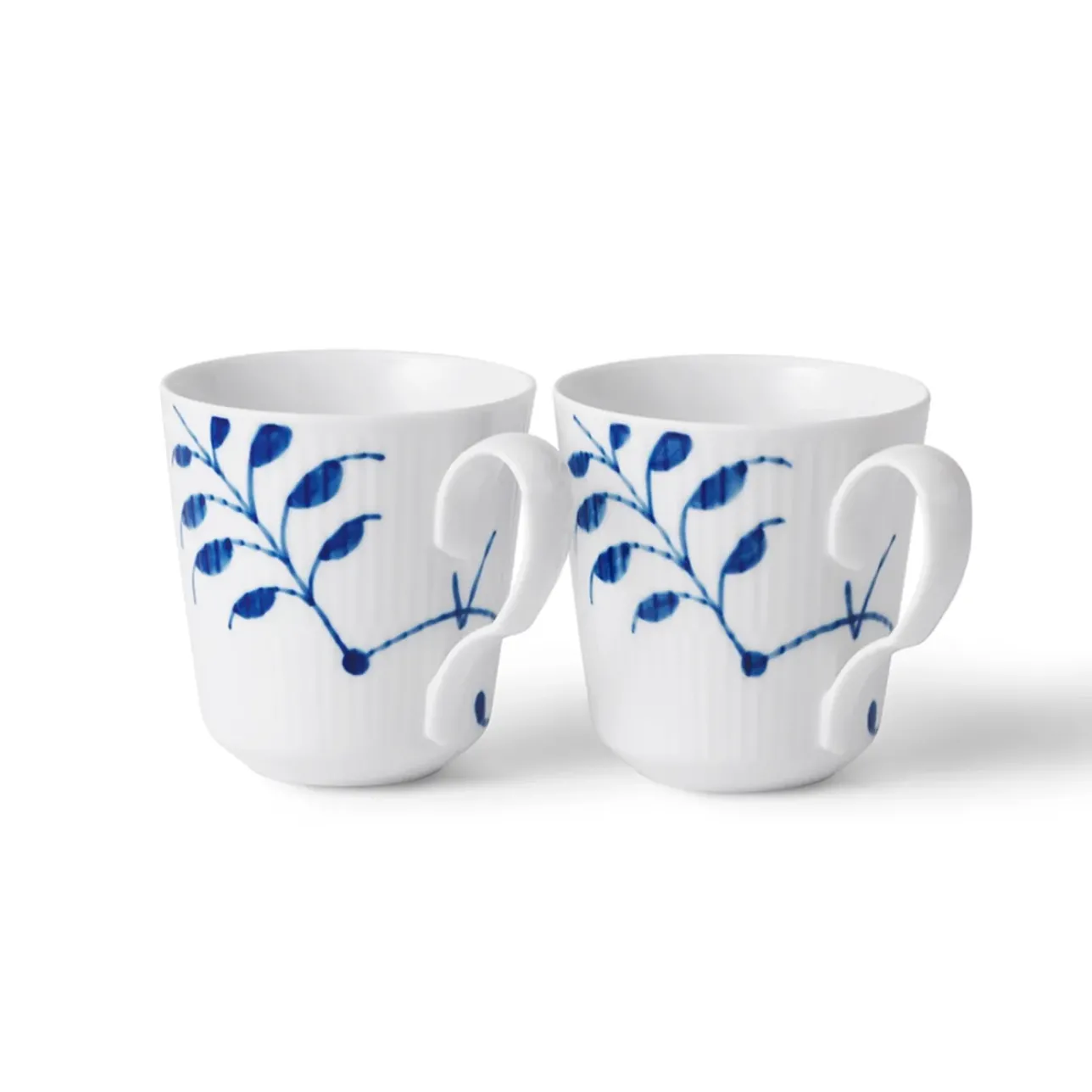 Blå Mega Riflet|Kaffekopper*Royal Copenhagen Blå Mega Riflet kop, 28 cl, 2 stk.