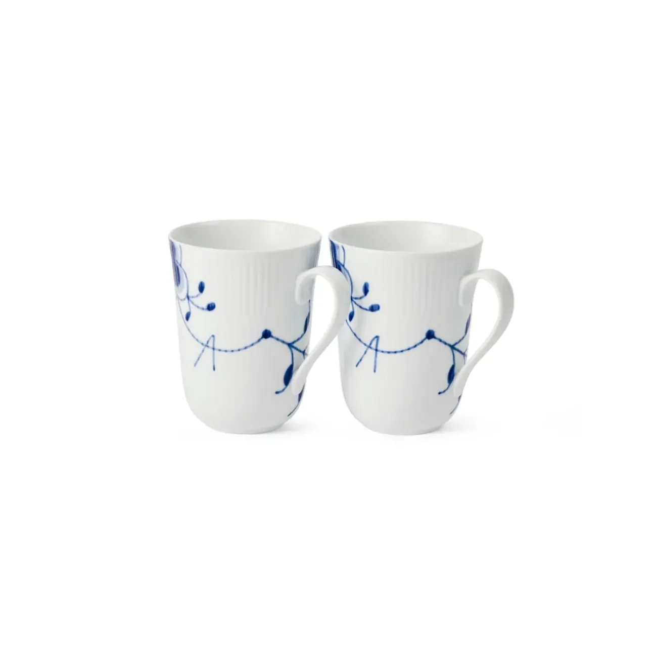 Blå Mega Riflet|Kaffekopper*Royal Copenhagen Blå Mega Riflet kop, 36 cl, 2 stk.