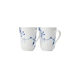 Blå Mega Riflet|Kaffekopper*Royal Copenhagen Blå Mega Riflet kop, 36 cl, 2 stk.