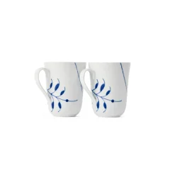 Blå Mega Riflet|Kaffekopper*Royal Copenhagen Blå Mega Riflet kop, 36 cl, 2 stk.