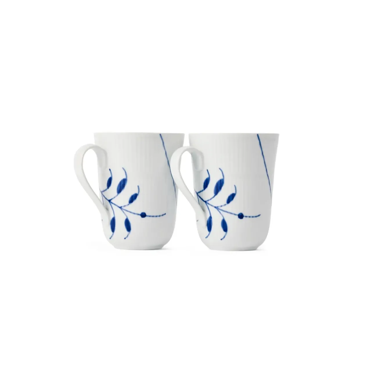 Blå Mega Riflet|Kaffekopper*Royal Copenhagen Blå Mega Riflet kop, 36 cl, 2 stk.