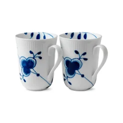 Blå Mega Riflet|Kaffekopper*Royal Copenhagen Blå Mega Riflet kop, 36 cl, 2 stk.