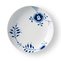 Blå Mega Riflet|Middagstallerkener*Royal Copenhagen Blå Mega Riflet lav skål, 25 cm