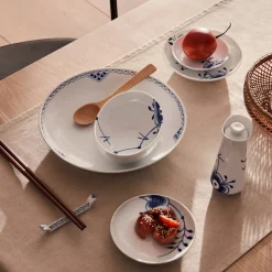 Blå Mega Riflet|Snackskåle*Royal Copenhagen Blå Mega Riflet oval skål, 37 cl