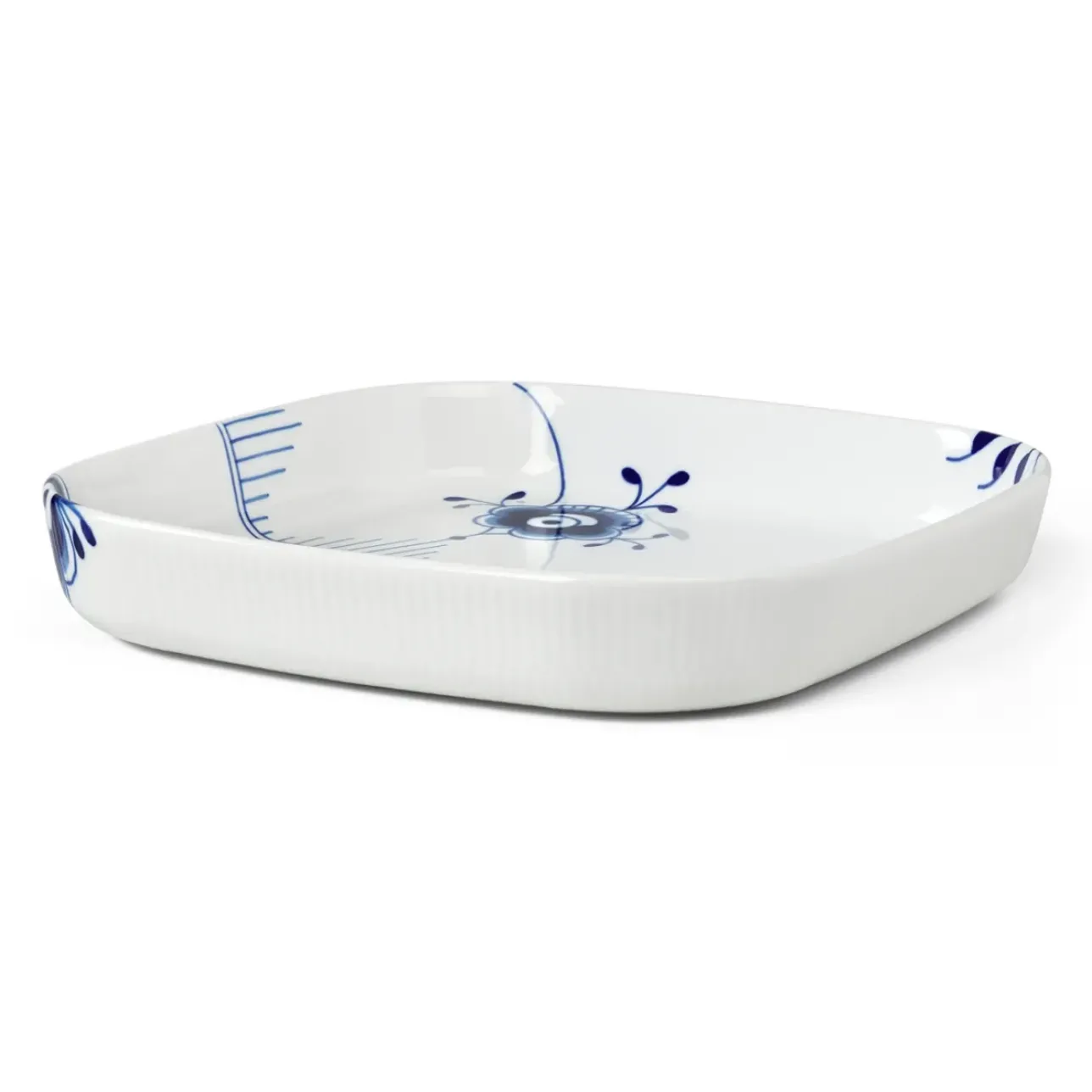 Blå Mega Riflet|Ovnfaste Fade*Royal Copenhagen Blå Mega Riflet ovnfast fad, 30 cm