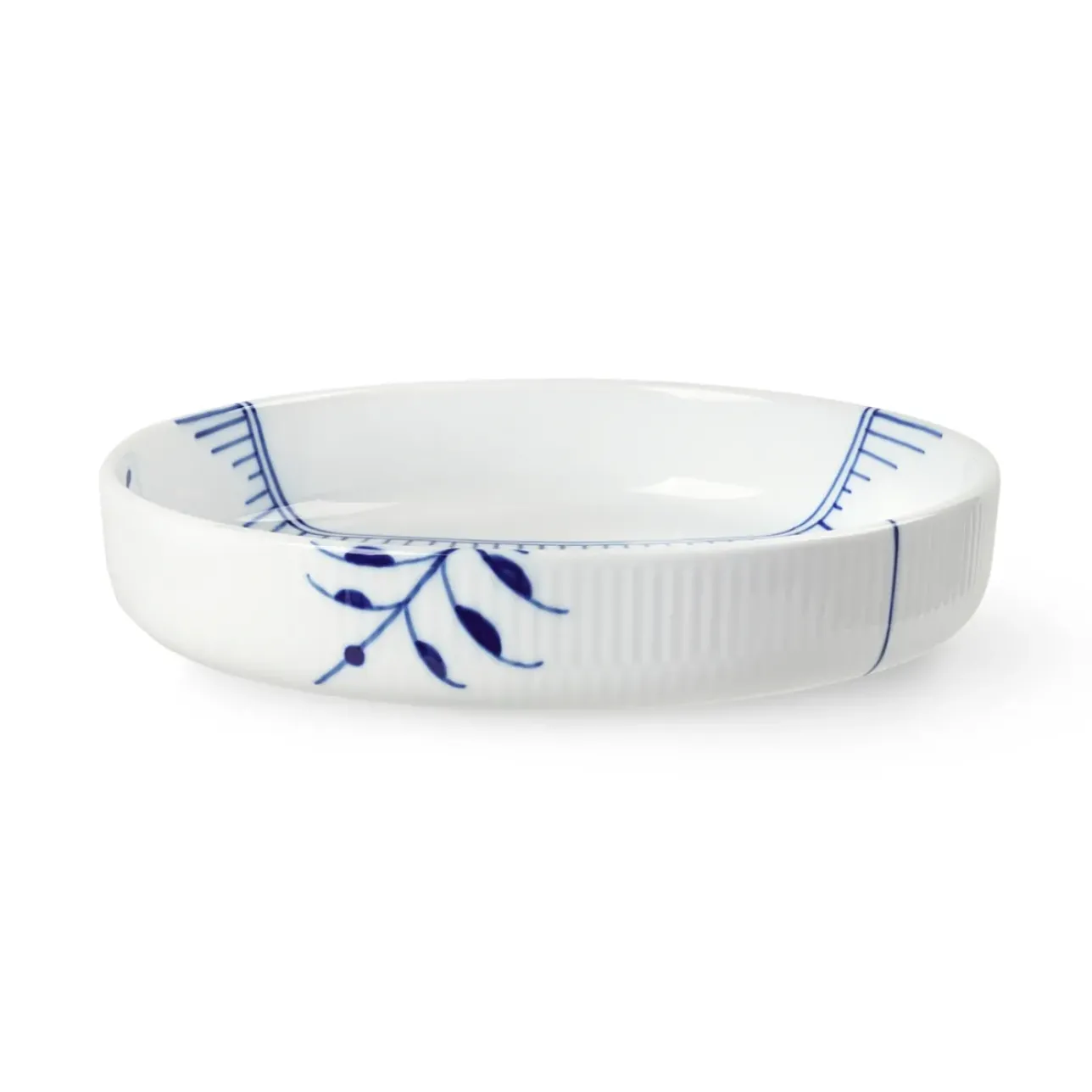 Blå Mega Riflet|Ovnfaste Fade*Royal Copenhagen Blå Mega Riflet ovnfast fad, 27 cm