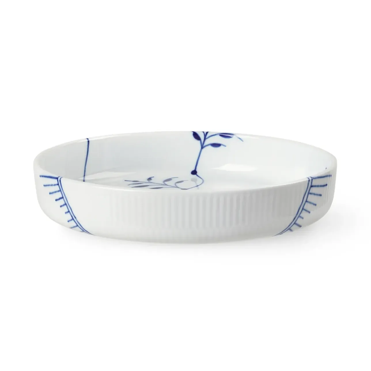 Blå Mega Riflet|Ovnfaste Fade*Royal Copenhagen Blå Mega Riflet ovnfast fad, 27 cm