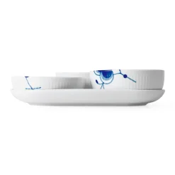 Blå Mega Riflet|Snackskåle*Royal Copenhagen Blå Mega Riflet serveringssæt, 24,5 cm, 4 stk. Blå Mega Riflet