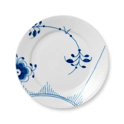 Blå Mega Riflet|Frokost Tallerkener*Royal Copenhagen Blå Mega Riflet tallerken, , 22 cm Dekoration 2