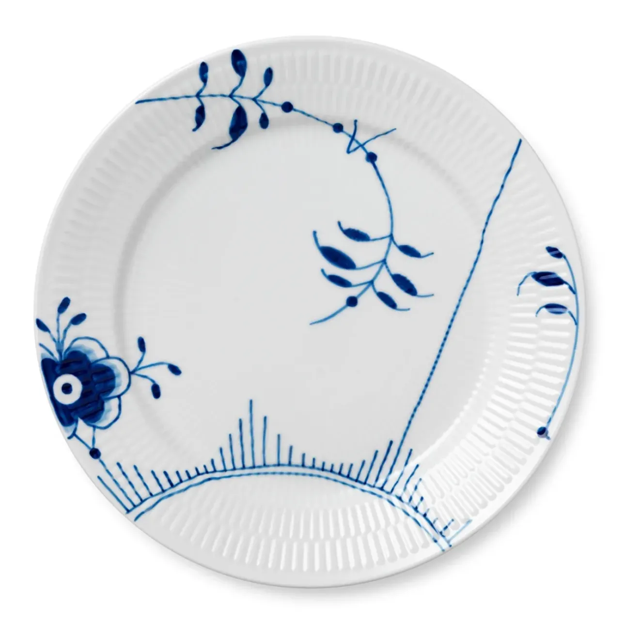 Blå Mega Riflet|Middagstallerkener*Royal Copenhagen Blå Mega Riflet tallerken, , 27 cm Dekoration 2