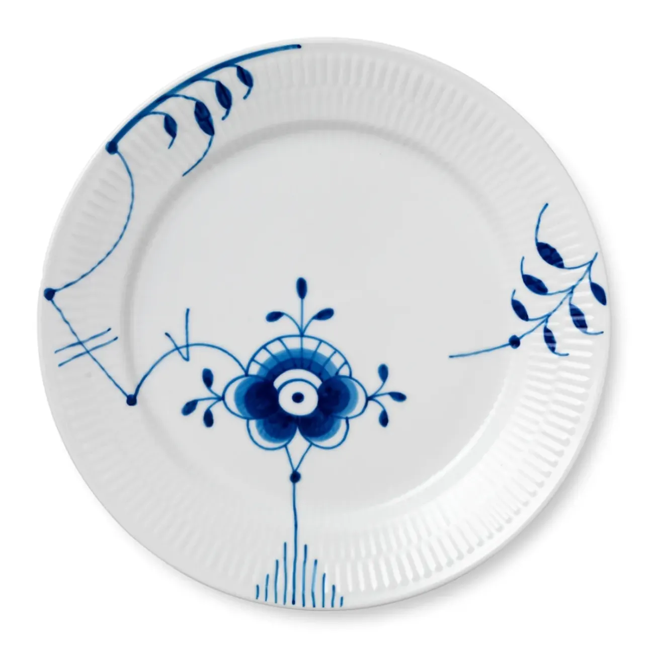 Blå Mega Riflet|Middagstallerkener*Royal Copenhagen Blå Mega Riflet tallerken, , 27 cm Dekoration 6