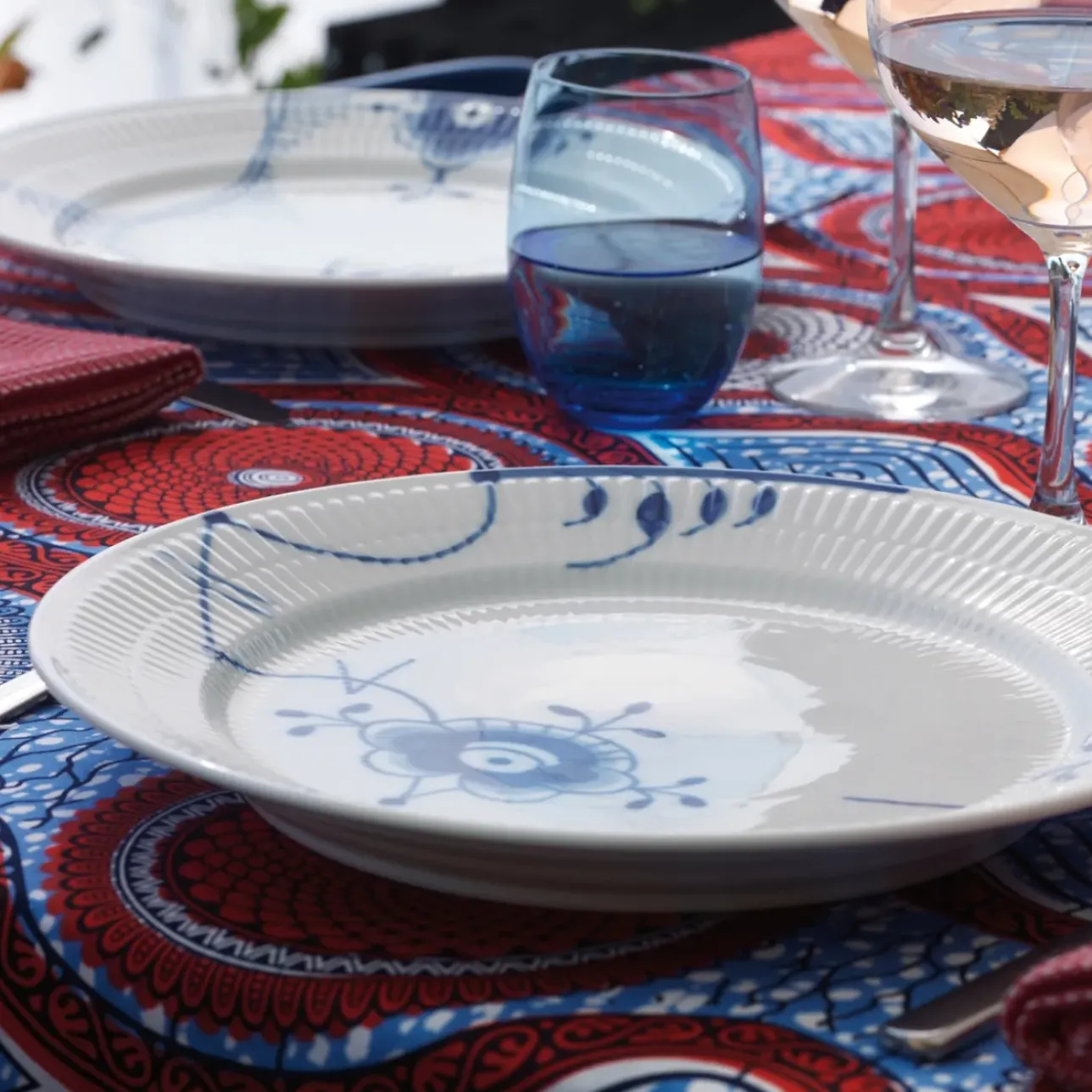 Blå Mega Riflet|Middagstallerkener*Royal Copenhagen Blå Mega Riflet tallerken, , 27 cm Dekoration 6