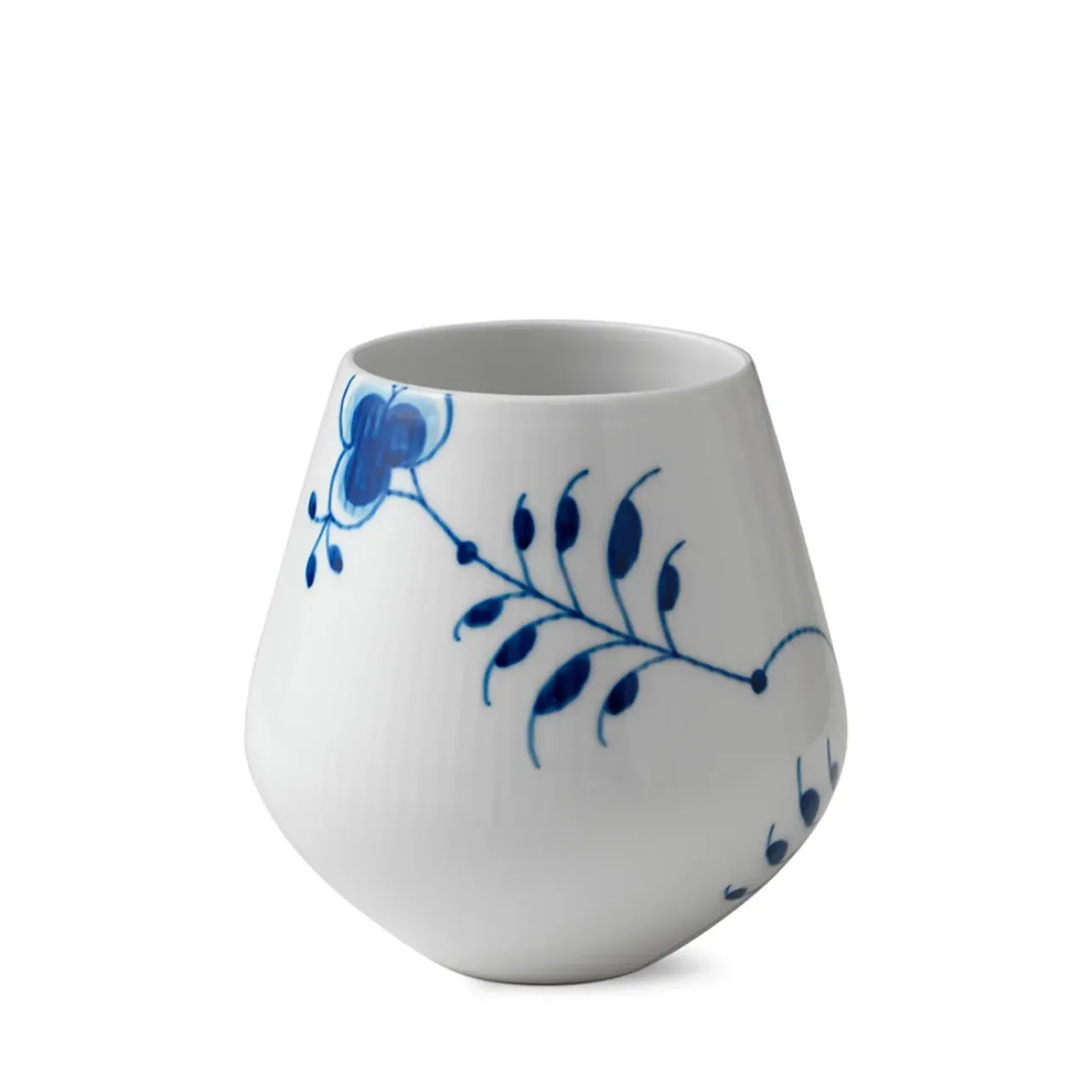 Blå Mega Riflet|Home Décor*Royal Copenhagen Blå Mega Riflet vase, 15 cm