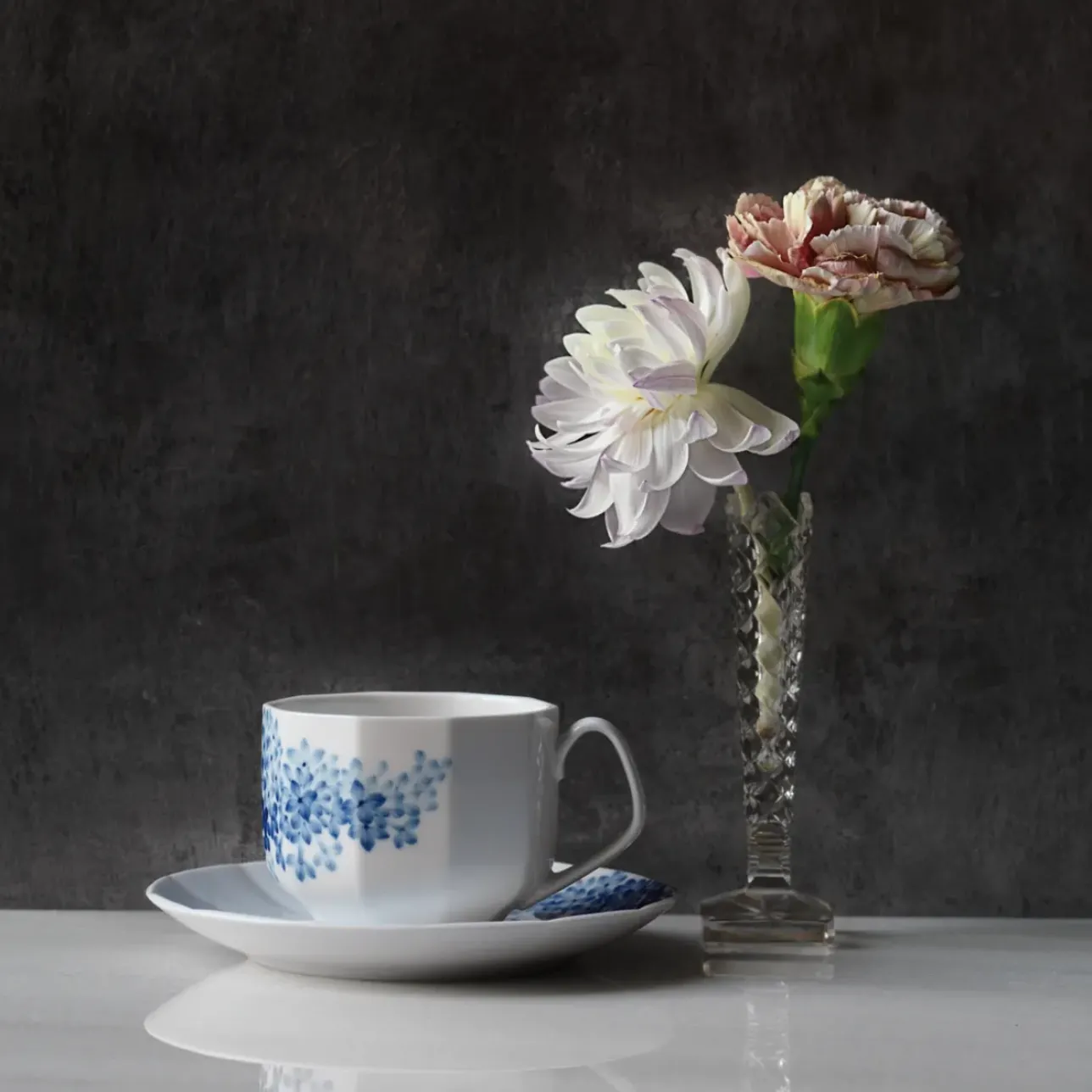 Blomst|Kaffekopper*Royal Copenhagen blomst kop og underkop, Syren, 22 cl