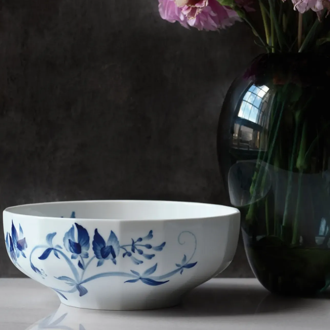 Blomst|Salatskåle*Royal Copenhagen blomst skål, Ærteblomst, 200 cl