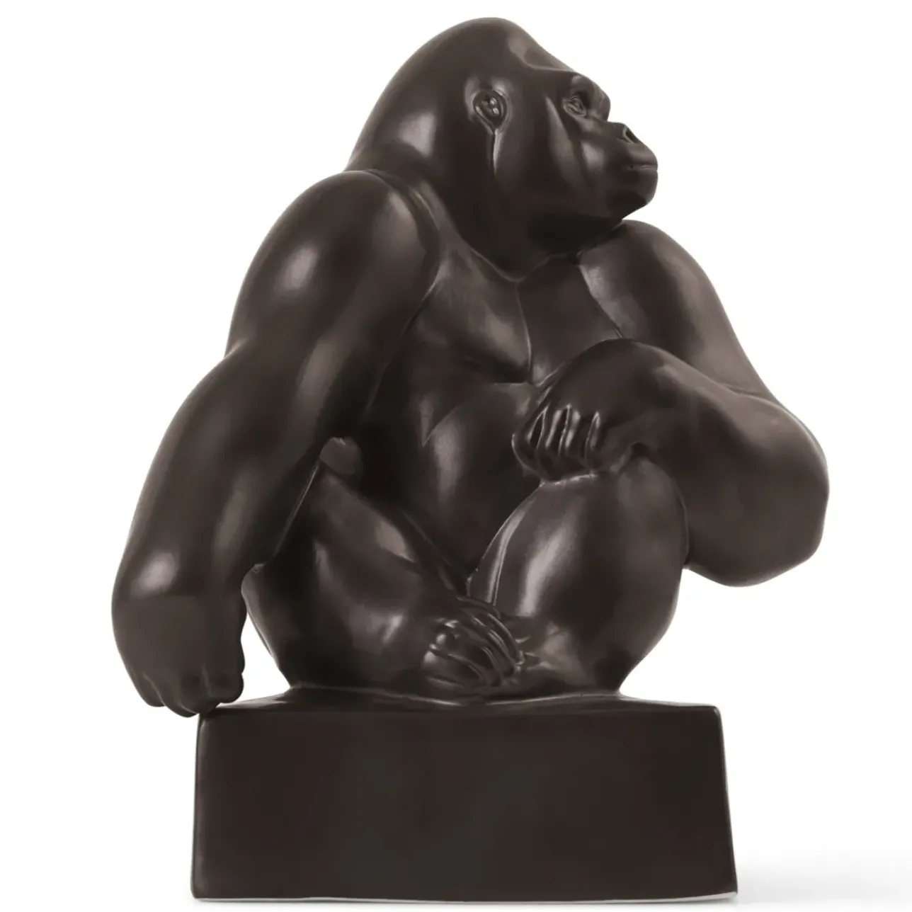 Home Décor|Skulpturer Og Figurer*Royal Copenhagen Figurer gorilla med hagen hvilende på skulderen, 20 cm
