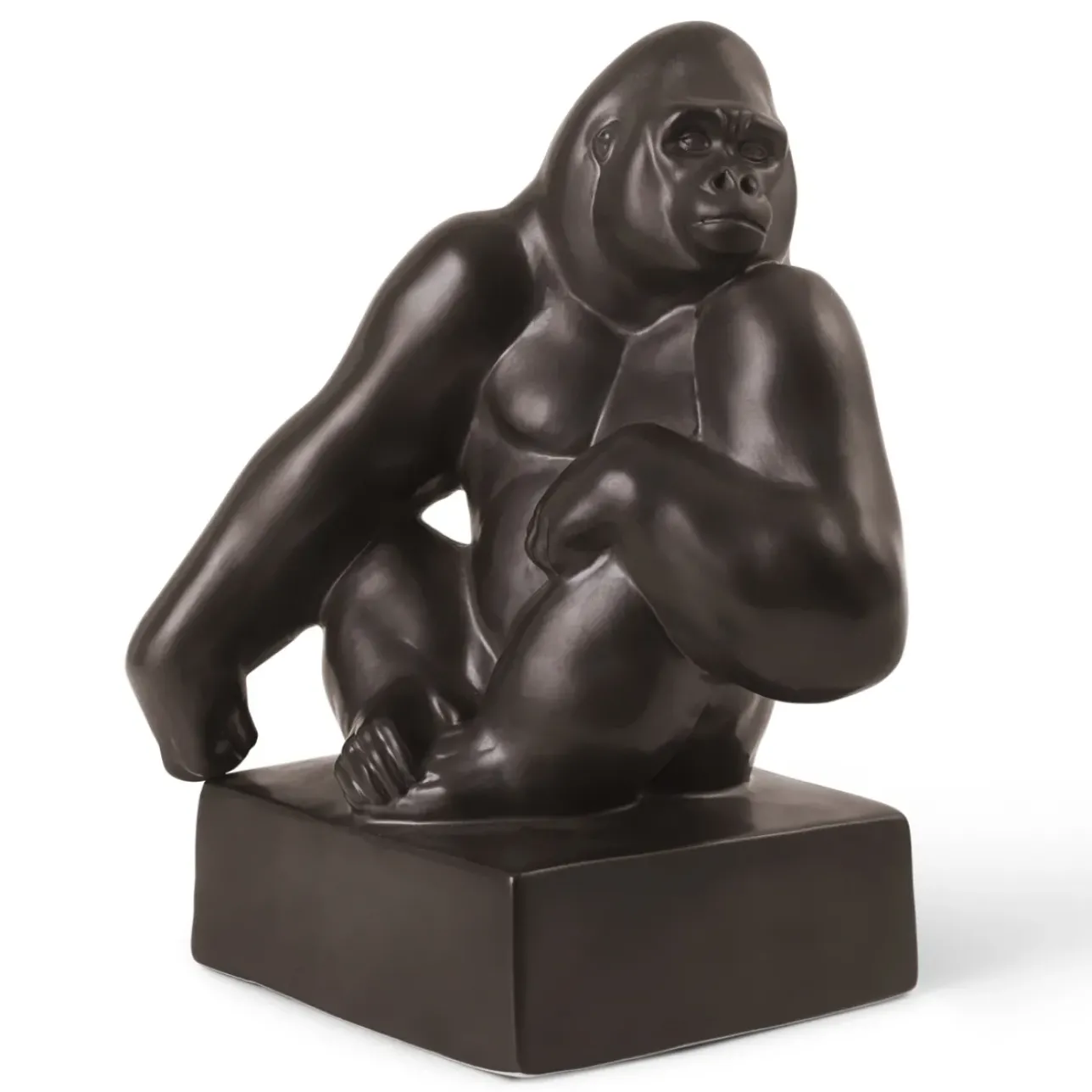 Home Décor|Skulpturer Og Figurer*Royal Copenhagen Figurer gorilla med hagen hvilende på skulderen, 20 cm