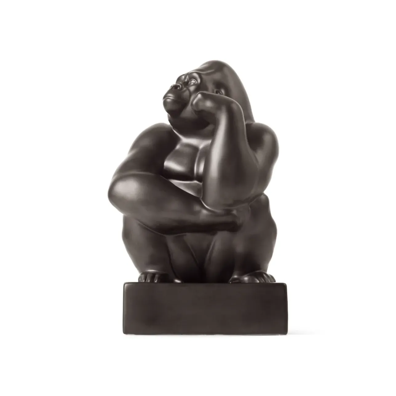 Home Décor|Skulpturer Og Figurer*Royal Copenhagen Figurer gorilla med hånd mod kind, 21 cm