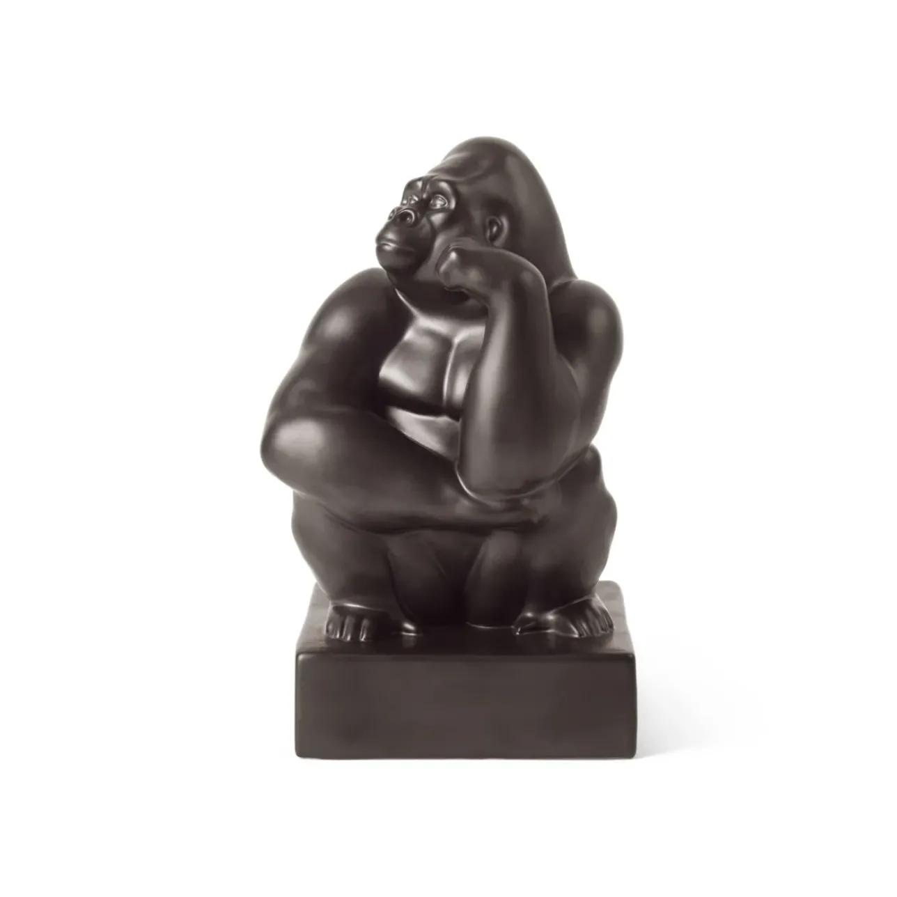 Home Décor|Skulpturer Og Figurer*Royal Copenhagen Figurer gorilla med hånd mod kind, 21 cm