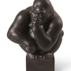 Home Décor|Skulpturer Og Figurer*Royal Copenhagen Figurer gorilla med hovedet hvilende på hånden, 40 cm
