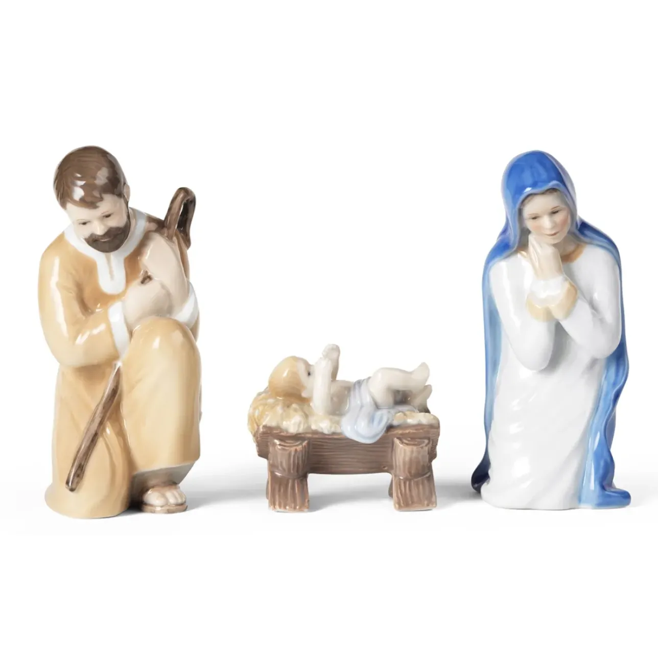 Home Décor|Skulpturer Og Figurer*Royal Copenhagen Figurer krybbespil, Joseph, Maria og Jesusbarnet, 13 cm, 13 cm, 5,5 cm, 3 stk.