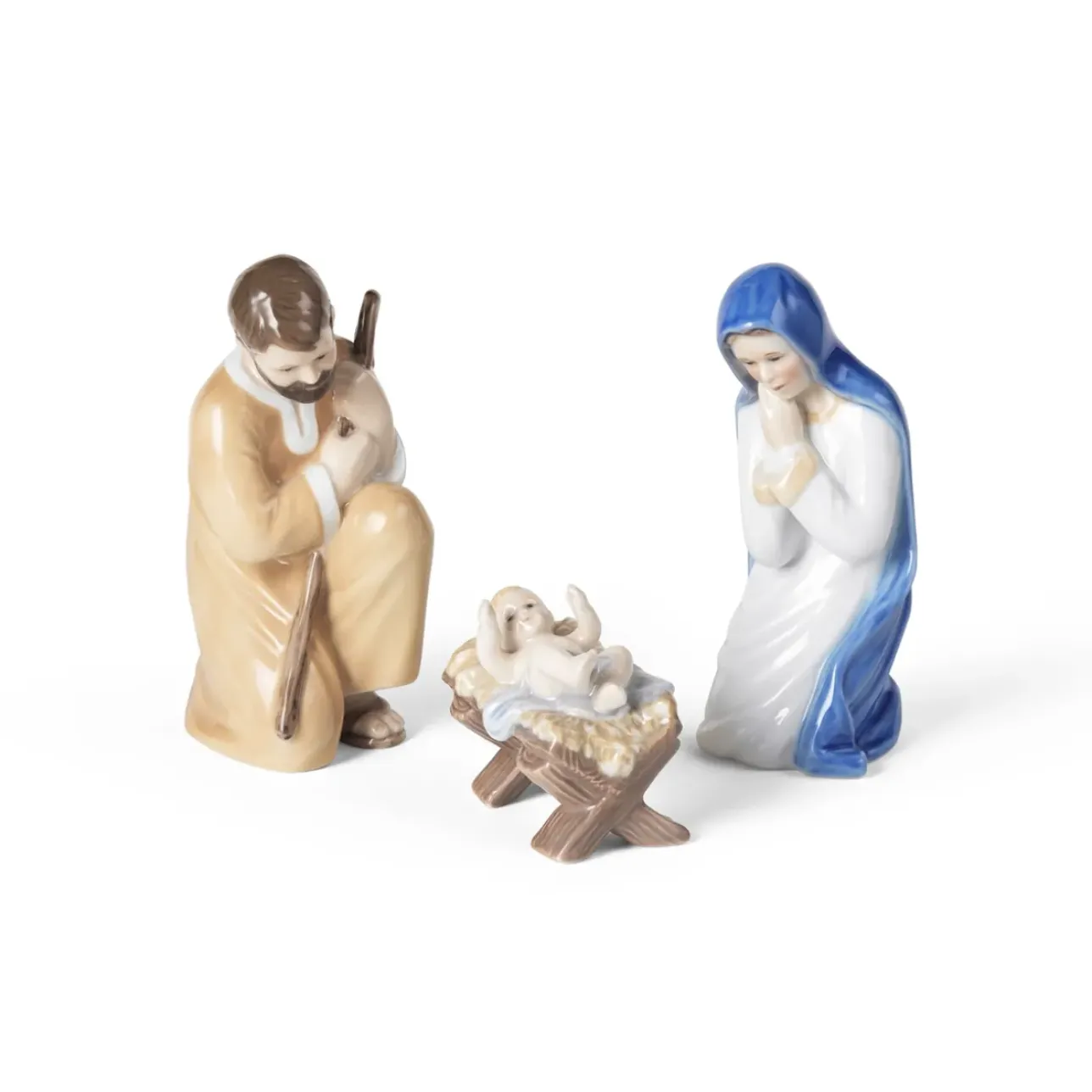 Home Décor|Skulpturer Og Figurer*Royal Copenhagen Figurer krybbespil, Joseph, Maria og Jesusbarnet, 13 cm, 13 cm, 5,5 cm, 3 stk.