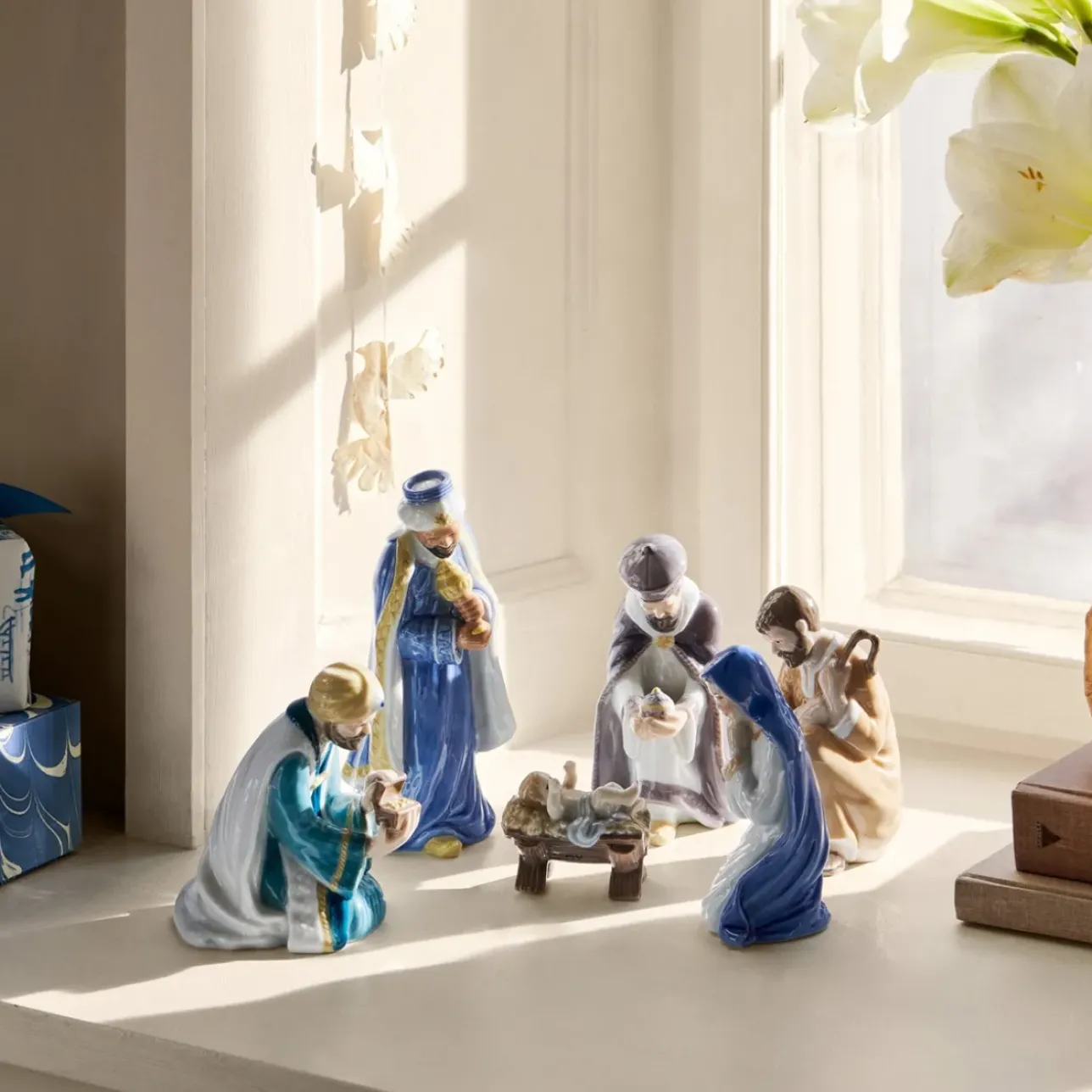 Home Décor|Skulpturer Og Figurer*Royal Copenhagen Figurer krybbespil, Joseph, Maria og Jesusbarnet, 13 cm, 13 cm, 5,5 cm, 3 stk.