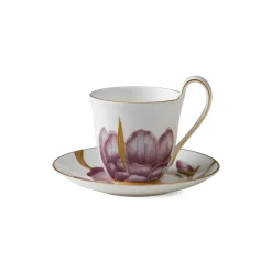 Flora|Kaffekopper*Royal Copenhagen Flora højhankskop og underkop, , 27 cl Iris