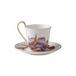 Flora|Kaffekopper*Royal Copenhagen Flora højhankskop og underkop, , 27 cl Iris