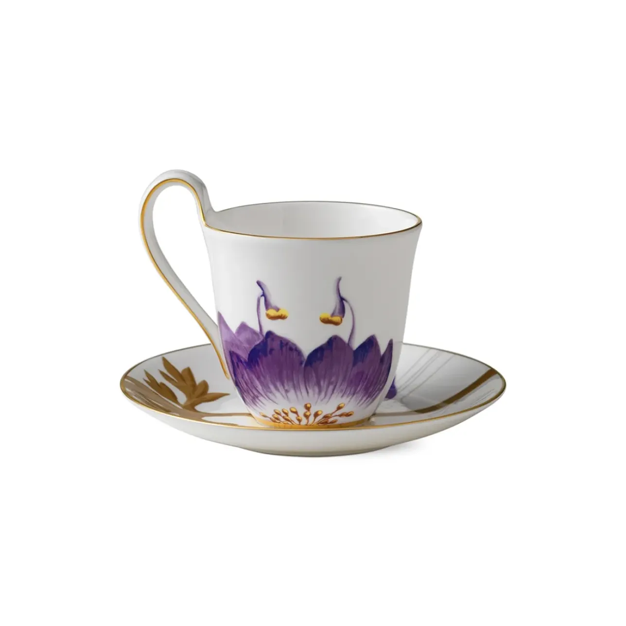 Flora|Kaffekopper*Royal Copenhagen Flora højhankskop og underkop, , 27 cl Stedmoderblomst
