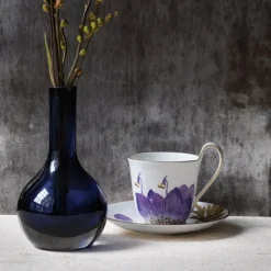 Flora|Kaffekopper*Royal Copenhagen Flora højhankskop og underkop, , 27 cl Stedmoderblomst