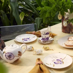 Flora|Kaffekopper*Royal Copenhagen Flora højhankskop og underkop, , 27 cl Stedmoderblomst