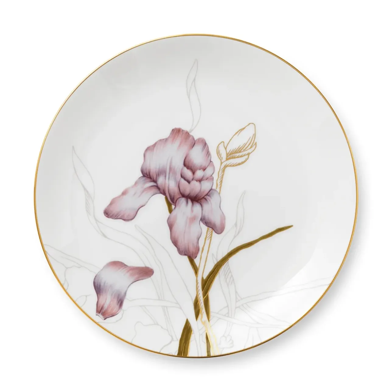 Flora|Frokost Tallerkener*Royal Copenhagen Flora tallerken, Iris, 22 cm