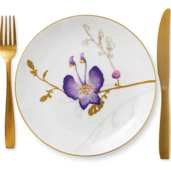 Flora|Frokost Tallerkener*Royal Copenhagen Flora tallerken, Stedmoderblomst, 22 cm