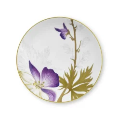 Flora|Desserttallerkener*Royal Copenhagen Flora tallerken, Stedmoderblomst, 19 cm