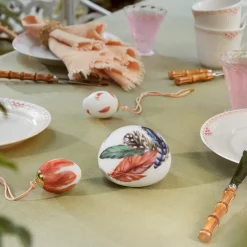 Forårskollektion|Påske*Royal Copenhagen Forårskollektion æg 2025, store rødstjertfjer, 6 cm