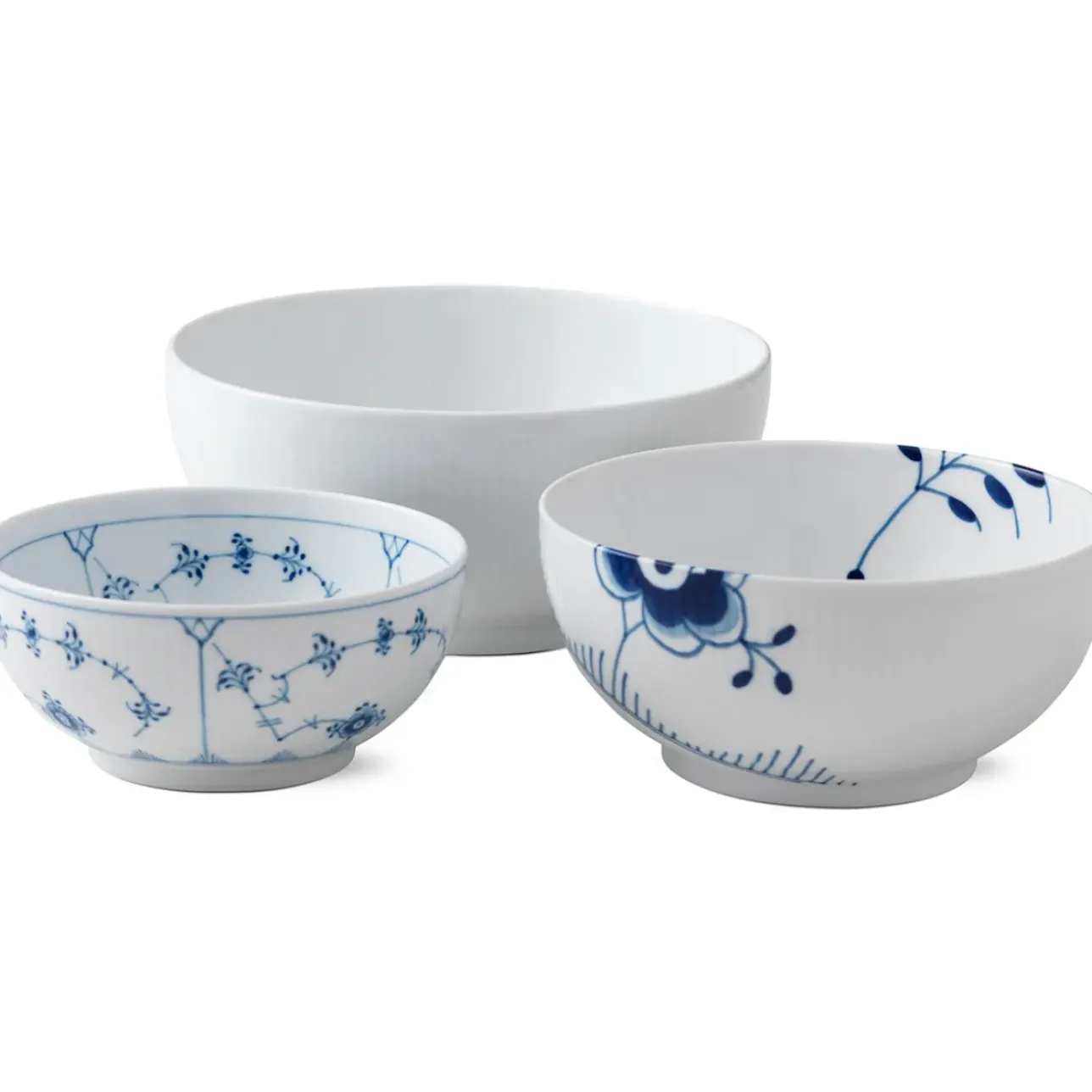 Gifts With History|Salatskåle*Royal Copenhagen Gift with History skål, 110 cl, 180 cl, 310 cl, 3 stk.