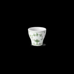 Eksklusive Steldele|Grøn Musselmalet Riflet*Royal Copenhagen Grøn Musselmalet Riflet æggebæger, 4.8 cm