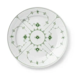 Eksklusive Steldele|Grøn Musselmalet Riflet*Royal Copenhagen Grøn Musselmalet Riflet tallerken, 25 cm
