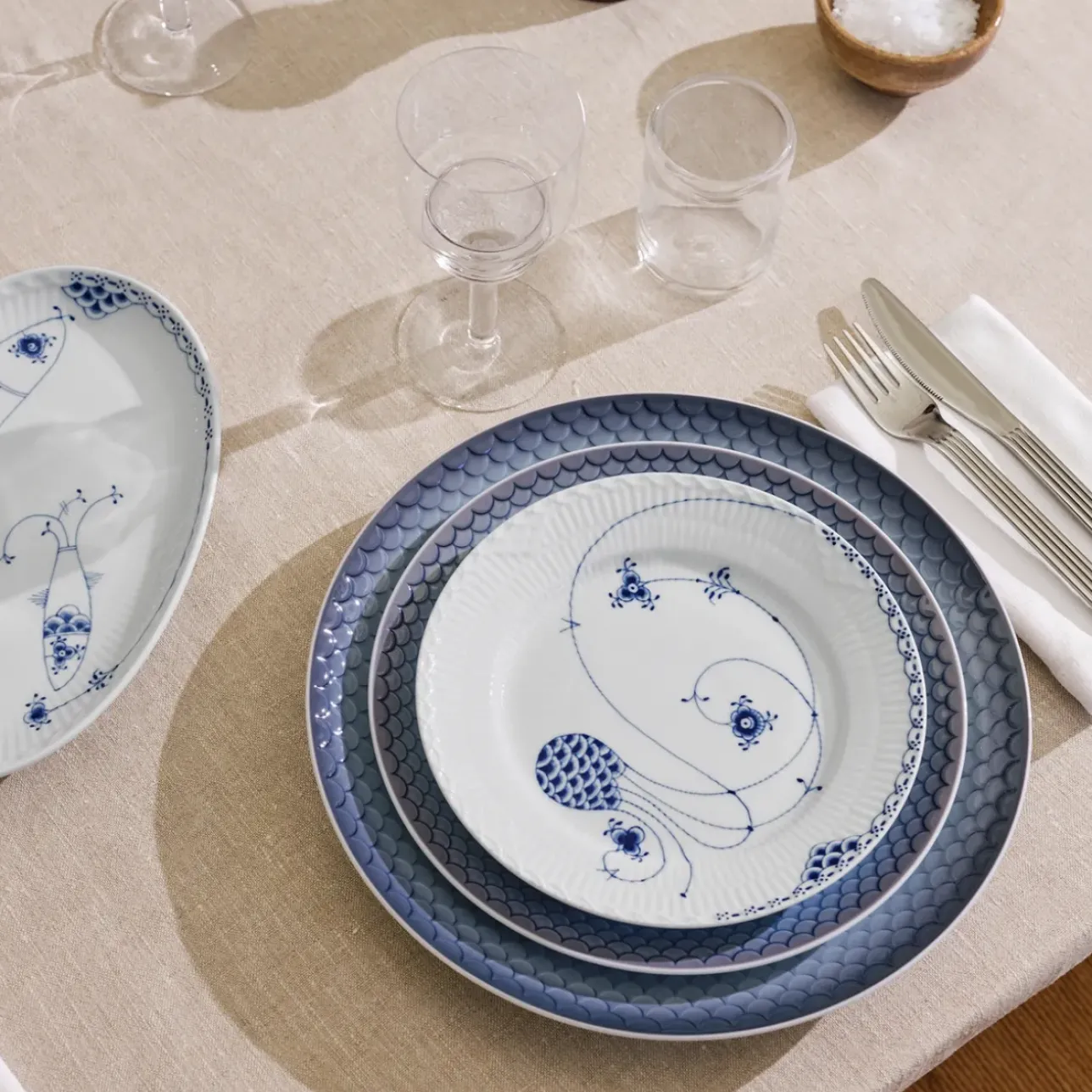 Hav|Frokost Tallerkener*Royal Copenhagen HAV tallerken, 22 cm