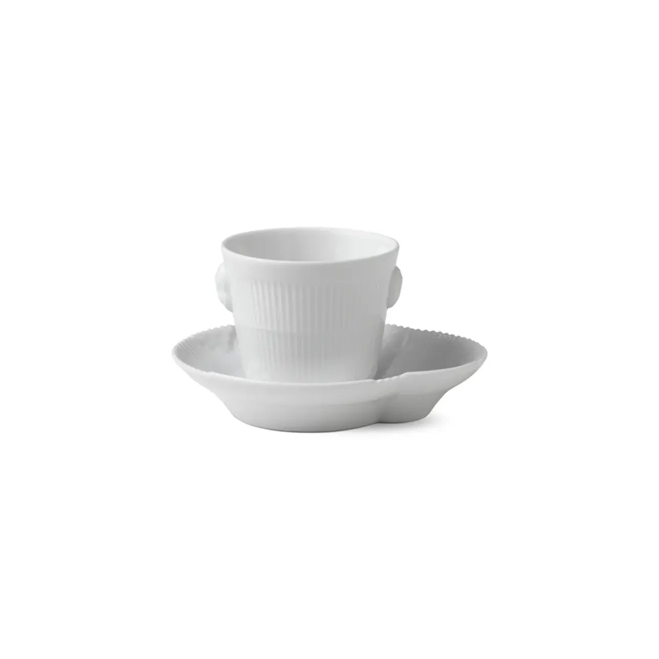 Hvid Elements|Kaffekopper*Royal Copenhagen Hvid Elements espressokop og underkop, 9 cl