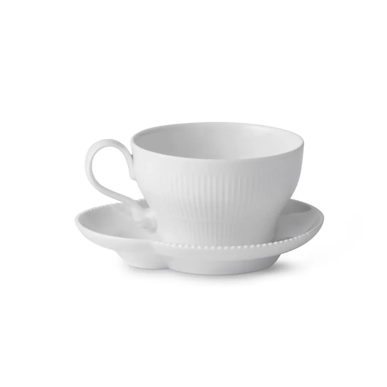 Hvid Elements|Tekopper*Royal Copenhagen Hvid Elements kop og underkop, 26 cl