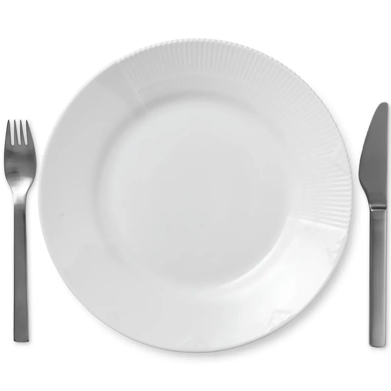 Hvid Elements|Middagstallerkener*Royal Copenhagen Hvid Elements tallerken, 26 cm