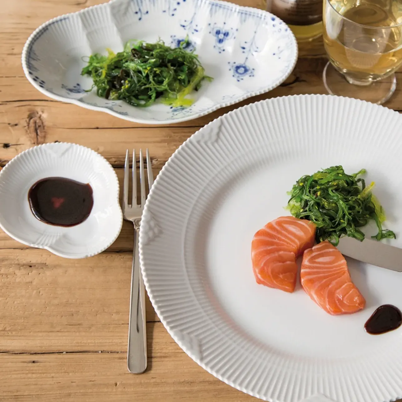 Hvid Elements|Middagstallerkener*Royal Copenhagen Hvid Elements tallerken, 28 cm