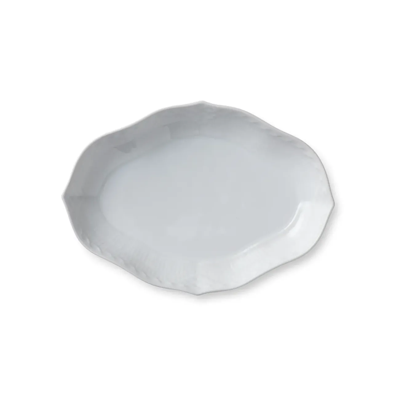 Hvid Halvblonde|Fade*Royal Copenhagen Hvid Halvblonde fad, 22 cm