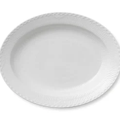 Hvid Halvblonde|Fade*Royal Copenhagen Hvid Halvblonde fad, 36,5 cm